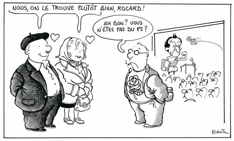 30 ans de caricatures de Michel Rocard par Plantu 