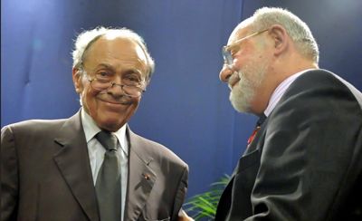 Pierre Bourguignon et Michel Rocard (capture d'écran)