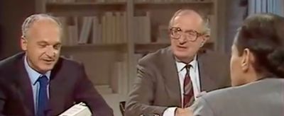 Pierre Nora et Michel Rocard (avec Georges Conchon) - Photo DR