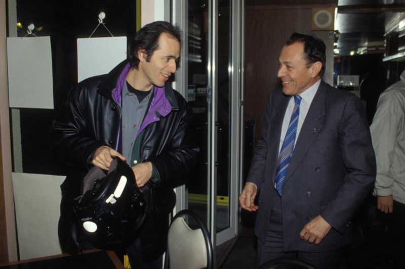 Michel Rocard et Jean-Jacques Goldman en 1988