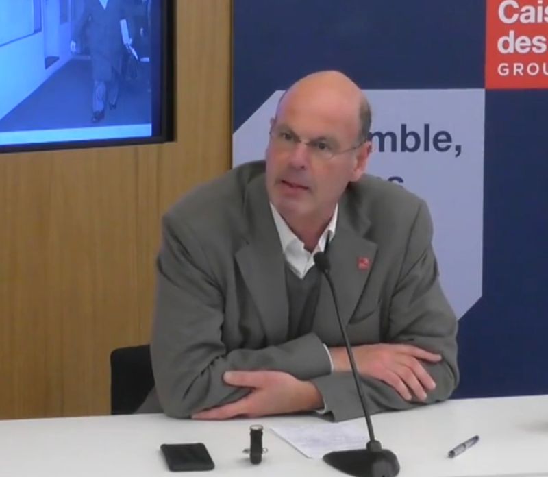 Eric Lombard, alors directeur général de la Caisse des Dépôts et Consignations, lors du colloque "Michel Rocard et la dimension territoriale de l'action publique" (février 2020)