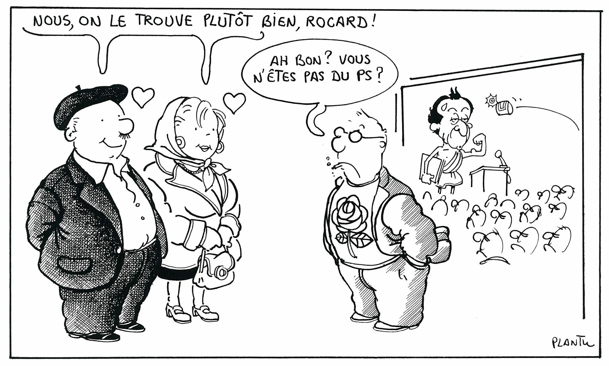 30 ans de caricatures de Michel Rocard par Plantu 