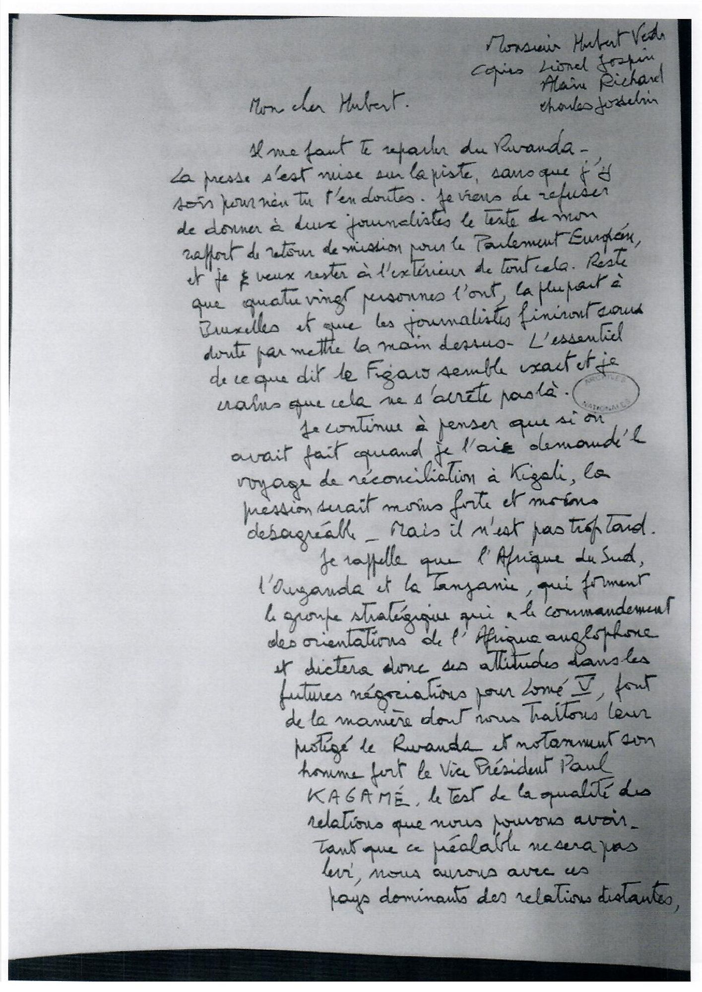 Notes et correspondances