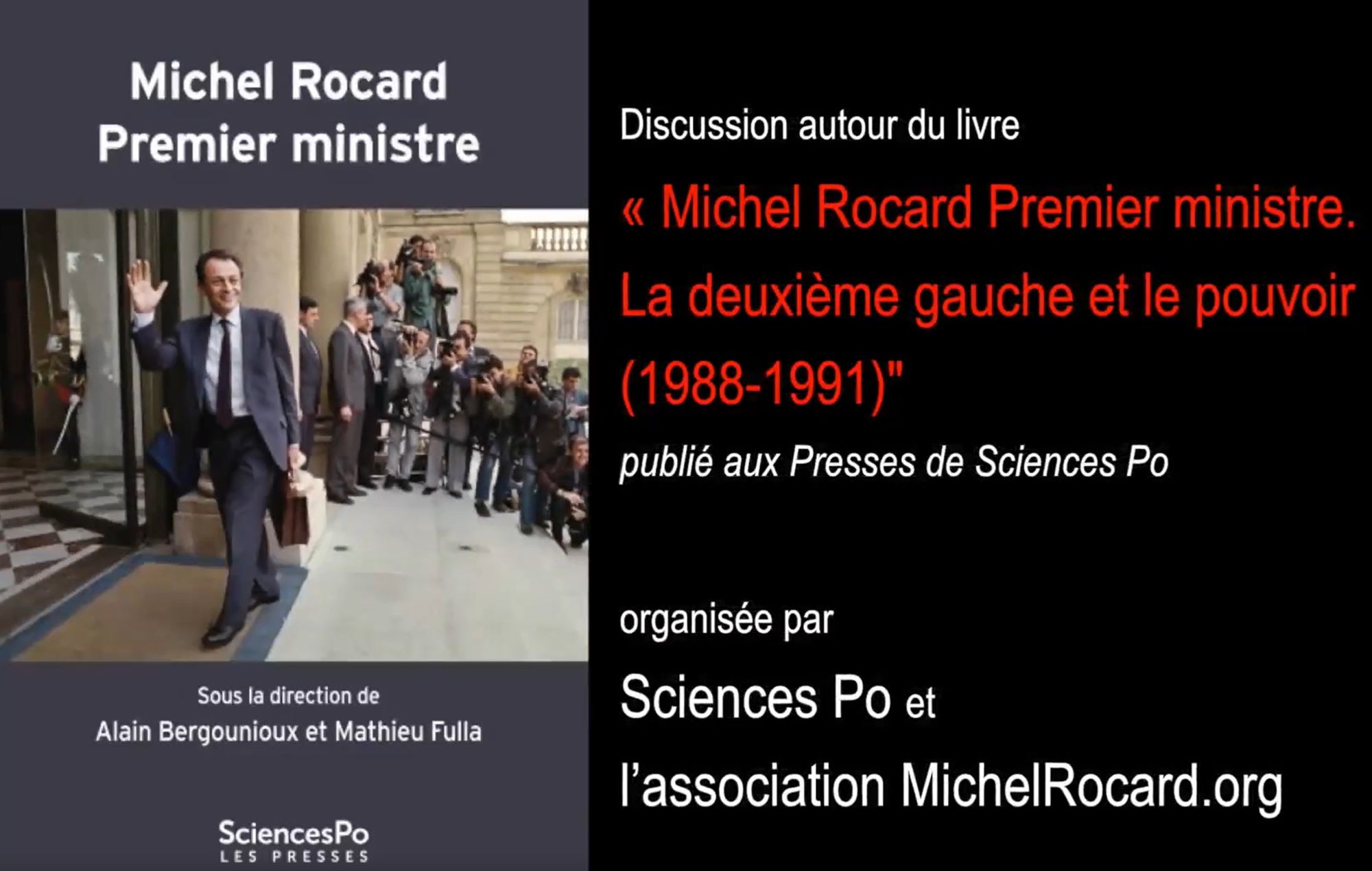 Publication du livre « Michel Rocard Premier ministre »